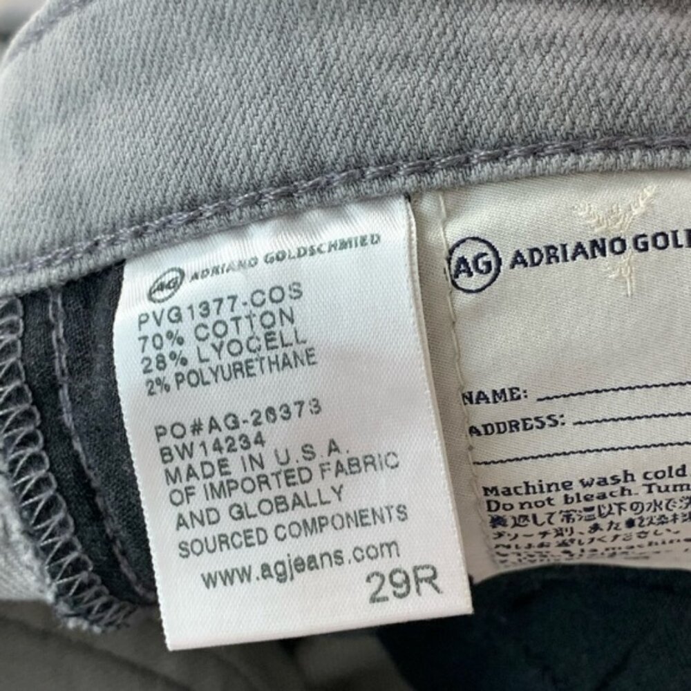AG The Stevie Slim Straight Ankle Grey Jeans - Picture 9 of 12
